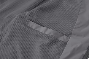 Chaqueta cortavientos informal de talla grande, transpirable, personalizada, con cremallera, para hombre, de poliéster, con capucha de nailon, impermeable. - Product Image 6