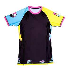 Custom Printed Men's <b>Rash</b> <b>Guard</b> Short Sleeve Sublimation Design Quick Dry Spandex Polyester <b>BJJ</b> MMA Adult Sport Shirt For Men - Product Image 5