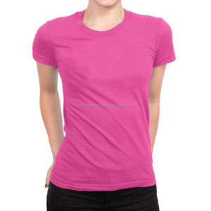 T-shirt à manches courtes col rond bleu pour femme, 100% coton jersey, coupe classique, couleur unie, respirant, à porter toute l'année - Product Image 6