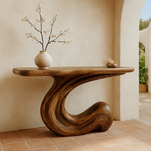 Mueble de Consola de Madera Maciza Rústica Moderna Personalizada Luxali Dco08, Mesa Estrecha Hecha a Mano para Entrada de Hotel, Apartamento, Comedor, Escuela, Hogar - Product Image 3