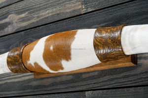 เขาวัวตัวเล็กเขาวัววัววัววัวแบบยาวฮอร์นขัดเงาสำหรับตกแต่งผนังศิลปะตะวันตก/แตรคู่โดย fwe - Product Image 4