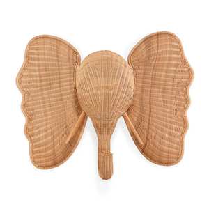 Décoration murale tête d'éléphant en rotin, mobilier enfant, chambre de bébé, tête d'éléphant en osier à fixer au mur pour chambre d'enfant - Product Image 4