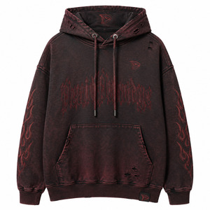 เสื้อฮู้ดผู้ชายทรงโอเวอร์ไซส์ Dravelle Industry ผ้าฟลีซแบบสวมหัว ดีไซน์ลายปะติด แต่งตัวสบายๆ สำหรับฤดูหนาว กันน้ำ กันลม - Product Image 1