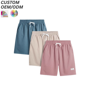 Shorts de bain décontractés en coton pour hommes, taille élastique, pour la gym, la course, l'été, confortables au quotidien, respirants, avec logo personnalisé, support OEM ODM - Product Image 5