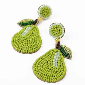 Boucles d'oreilles pendantes en forme de goutte d'eau pour femmes, bijoux de fête élégants de style bohème, motif coloré vert, jaune, blanc, turquoise, design original - Product Image 6