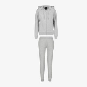 Wholesale High Quality Cotton <b>Women</b> Zip Up Hoodie and Sweatpants Tracksuit Set Custom Blank Gym Fitness <b>Sweatsuit</b> Two Piece Set - Product Image 4