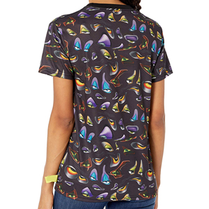 Nouveau design imprimé, fourniture en gros, t-shirt en coton de qualité supérieure pour femme, t-shirt graphique tricoté par sublimation - Product Image 4