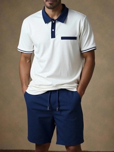 Conjunto Deportivo Ever Glow Unisex Azul de Poliéster/Nylon a Cuadros, Ligero, con Cierre de Cremallera Completa y Cuello Alto, Diseño Deportivo - Product Image 4