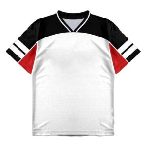 Maillot de football sublimé à col en V, manches courtes, en polyester respirant, coupe régulière pour adulte, toutes saisons - Product Image 1