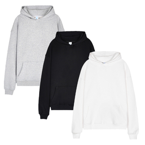 Sweat-shirts à capuche 100% coton, épais, en molleton lourd, surdimensionnés, personnalisables avec logo, pour hommes - Product Image 6