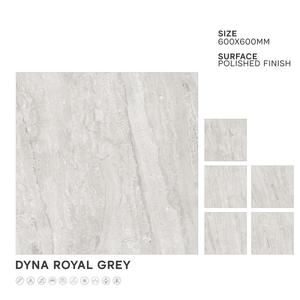 Export Quality 60x60cm Dyna Grey High Glossy Polished Porcelain Tiles - Full Glazed Ceramic <b>Wall</b> & Floor Interior Tiles - Product Image 4