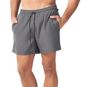 Men's Oxford Fabric Polyester/Cotton Bermuda <b>Shorts</b> Front Logo High Street Style Drawstring Elastic Waist Casual Wear Breathable - Product Image 1