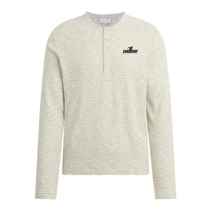 Camisa Henley cómoda con tela flexible y corte relajado para uso casual, camisa Henley de calidad premium. - Product Image 5