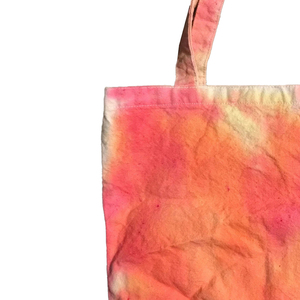 Tie Dye Canvas Tote <b>Bag</b> Front Pocket Heavy Duty Letter Pattern Shoulder Handle Large Reusable Beach Grocery Shopping - Product Image 5