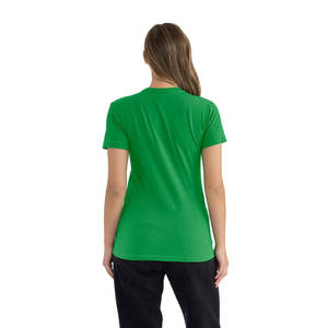 เสื้อยืดคอวี CVC รุ่น 6210 สำหรับทุกเพศ ผลิตจากผ้าฝ้าย 100% คุณภาพพรีเมียม สีเขียว เป็นมิตรต่อสิ่งแวดล้อม ระบายอากาศได้ดี แขนสั้น น้ำหนักเบา - Product Image 2