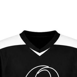Black White Sublimation Ice Hockey Jersey Long Sleeve <b>Athletic</b> Team Uniform Match Shirt Outdoor Training Wear Hockey Sports - Product Image 4
