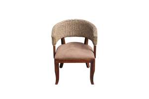 Hyacinth Water Chair Set With Wooden <b>Table</b> <b>Square</b> Design Rustic Style Upholstered Cushion Back Living Room Furniture - Product Image 2