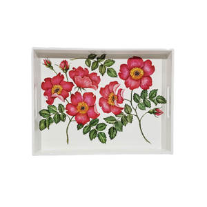 Bandeja de servicio de pintura de laca del fabricante elegante y duradera para fines de servicio - Product Image 4