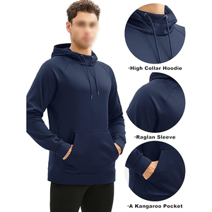 Sudadera Deportiva Ajustada para Hombre, Mezcla Elástica de Algodón y Poliéster, Sudadera con Capucha para Gimnasio, Entrenamiento y Running - Product Image 3