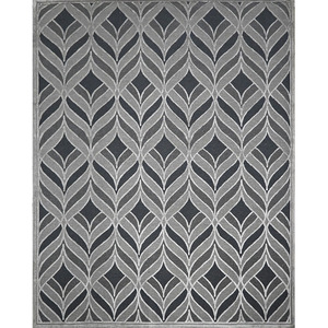 Tapis d'appoint noué à la main en laine et viscose lisses, couleur sumac |   Motif géométrique |   Écologique |   Pile moyen |   Sol tissé doux et moelleux - Product Image 1