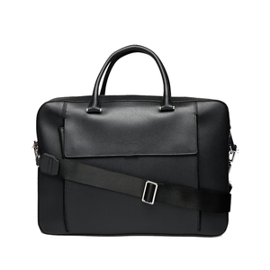 Maletín de Cuero Negro para Hombre, Gran Capacidad, Bolsa de Mensajero para Portátil de Negocios - Product Image 1