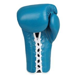Gants de boxe couleur personnalisée adulte professionnel à lacets en cuir Logo personnalisé gants de boxe en cuir personnalisé - Product Image 3