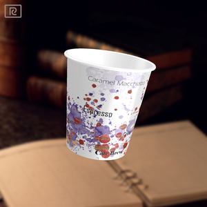 Vasos de Papel Desechables Riiqi de 12oz, de Pared Simple, Reciclables, con Recubrimiento de PE de Grado Alimenticio, para Café, Té con Leche, con Impresión de Logotipo Personalizado, Venta al Por Mayor - Product Image 3