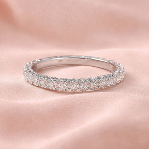 Anillo de Compromiso de Lujo Unisex de Alta Gama, con Diamante Natural Blanco de Color D, Chapado en Oro y Plata, Personalizable - Product Image 3