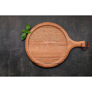 Pala para Pizza de Madera de Acacia con Diseño Fantástico, Redonda, con Mango, para Restaurante y Cocina Casera - Product Image 6