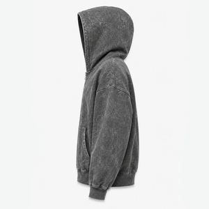 Fleece Acid Washed Hoodie and Jogger Heavyweight Streetwear Tracksuit Hoodie and <b>Sweatpants</b> <b>Sets</b> - Product Image 4