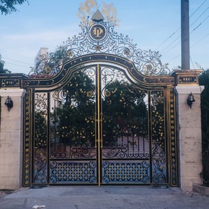Custom Decorative Metal <b>Swing</b> Gate Modern Wrought Iron for Luxury Villa School Mall & Outdoor Entry Security 3-Year Warranty - Product Image 3