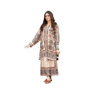 Ensemble imprimé en tissu lawn pour femme, vente en gros - Product Image 2