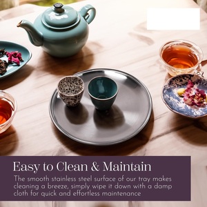 ถาดเสิร์ฟโลหะทันสมัยสำหรับขนมและของหวาน ออกแบบมาเพื่อการใช้งานในครัวที่ใช้งานได้จริงและเพิ่มความสวยงามให้กับทุกมื้ออาหาร - Product Image 6