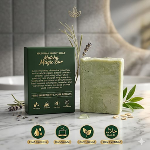 Barre Magique au Matcha pour le Nettoyage du Visage et du Corps, Soin Rafraîchissant et Bienfaits Quotidiens pour la Beauté, Barre Magique au Matcha Naturelle - Product Image 4