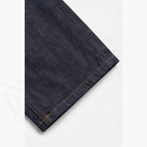 Jean en denim coupe droite délavé foncé pour homme, coupe slim, en coton, style décontracté, pantalon d'automne - Product Image 6