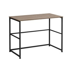 Scrivania per Computer da Ufficio Contemporanea 40'' con Cassetti Portaoggetti, Laminato Marrone e Metallo Nero per Postazione di Lavoro con Laptop - Product Image 2
