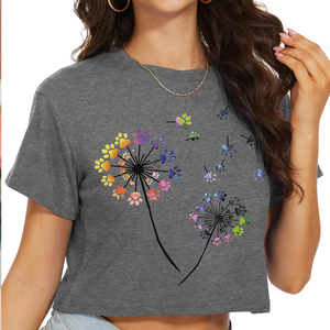 Crop tops pour femmes les plus vendus, col rond, manches courtes, coton uni, crop top basique pour femmes, nouvelle arrivée, t-shirt court pour femmes - Product Image 5