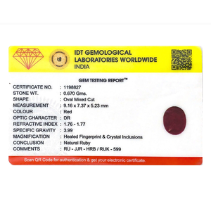 3.35 Carat Oval Faceted Lab Created Ruby Loose Gemstone for Fine Jewelry - Product Image 4