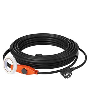 Cable Calefactor para Tuberías de 60 Pies y 7W/FT con Termostato Integrado, Cable FEP Impermeable para Protección de Mangueras de PVC y Metal, Cinta Térmica de 7W/FT para Tuberías - Product Image 1