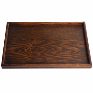 Plateau rectangulaire en bois massif, plateau en bois, plateau à thé, plateau européen, plateau de service pour hôtel - Product Image 1