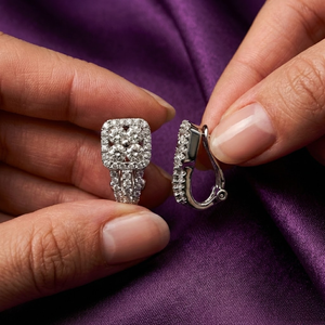 Pendientes de Aro Clásicos de Diamantes de 1.05CT, Oro Blanco Sólido de 18k AU750, Sin Níquel, Joyería de Alta Calidad y Confiable KING O KING, para Boda - Product Image 2