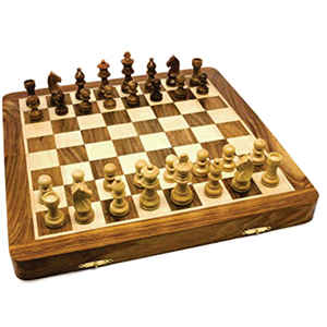 Juego de Ajedrez de Madera Personalizable para Torneos, Tablero de Juego de Madera Plegable Vintage, Piezas de Ajedrez Staunton Talladas a Mano de Alta Calidad - Product Image 1