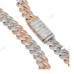 Cadena Cubana de 11 mm y 22 pulgadas, Chapada en Oro sobre Plata 925, Estilo Miami, Hip Hop, Unisex, con Incrustaciones de Moissanita Certificada GRA - Product Image 2