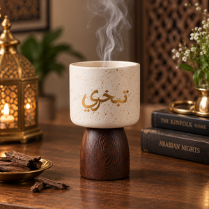 Brûleur d'encens arabe en bois de santal, diffuseur aromatique pour la maison, aromathérapie, automne/printemps/été, 100% naturel - Product Image 1