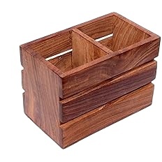 Modern Wooden Handmade Cutlery Organizer <b>Tabletop</b> Flatware <b>Storage</b> Box for Spoon Fork Knife Napkin Home Kitchen - Product Image 6