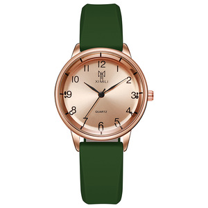 Reloj de Cuarzo de Lujo con Correa de Silicona Redonda para Mujer, Reloj Moderno para Estudiantes - Product Image 2