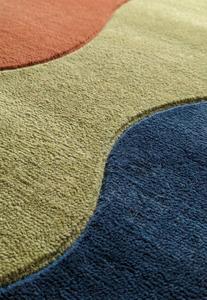 Luxury Modern Abstract Color <b>Block</b> Hand Tufted Wool Anti-Slip Medium Pile Area Rug Soft Commercial Cotton Canvas Backing Living - Product Image 2