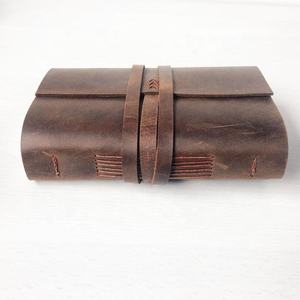 Wholesale Genuine Leather Journal Vintage Antique Handmade Blank Cotton Deckle Edge <b>Paper</b> Leather Notebook Diary Travel Journal - Product Image 4