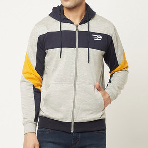 เสื้อฮู้ดออกกำลังกายฤดูหนาวแบบมีซิปสำหรับผู้ชาย พิมพ์โลโก้ได้ตามต้องการ ผ้าฝ้าย แฟชั่นลำลอง อุ่นสบายสำหรับฤดูหนาว - Product Image 1