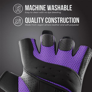 <b>Half</b> Finger Weightlifting Gloves Gym Workout Fitness Training Grip Gloves Breathable Anti <b>Slip</b> Palm Support Gloves for Men Women - Product Image 4